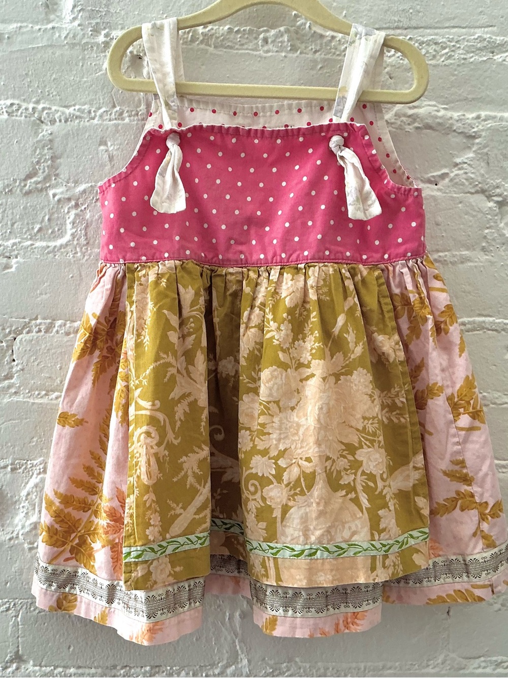 Matilda Jane Vintage Floral Apron Dress Girls Size 6
